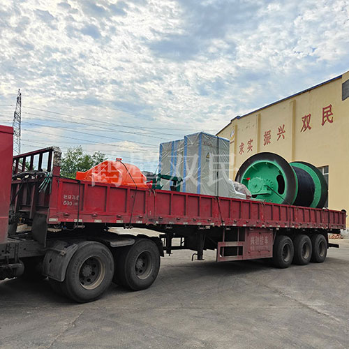 鶴壁雙民租賃絞車JK-2×1.8P礦井提升機(jī)裝車發(fā)貨！